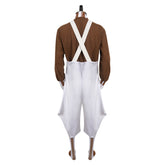Movie Charlie And The Chocolate Factory Oompa Loompa Brown Worker Set Outfits Cosplay Costume Halloween Carnival Suit